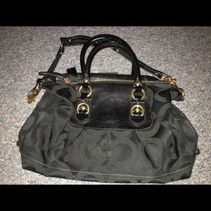 Signature black coach satchel